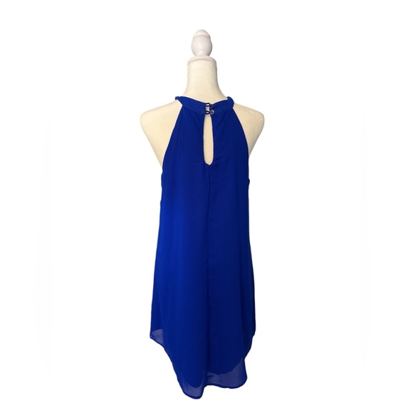 Charlotte Russe cobalt blue dress with gold banded - Picture 5 of 9